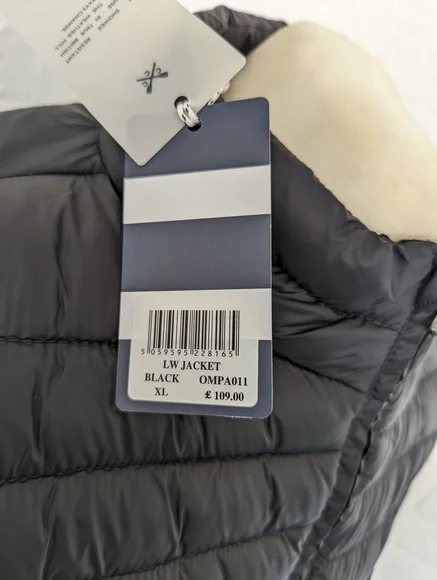 NEW Crew Clothing Lightweight Quilted Jacket - Size XL - Black - P2P 24" - Picture 5 of 9